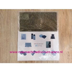 Glitterstickers zelfklevend Strass kleur "ZWART"