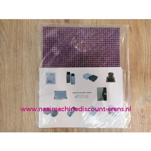 Glitterstickers zelfklevend Strass kleur "PAARS"