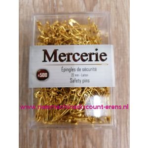 Veiligheidsspeld "Goudkleurig" 22 Mm 500 Stuks