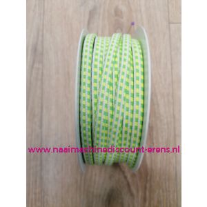 Sier Elastiek 6 Mm per meter "Neon groen-geel"