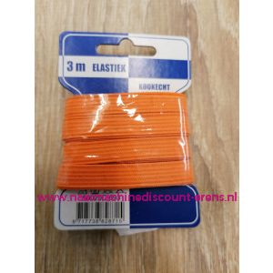 Standaard Elastiek 10 Mm 3 meter "ORANJE"