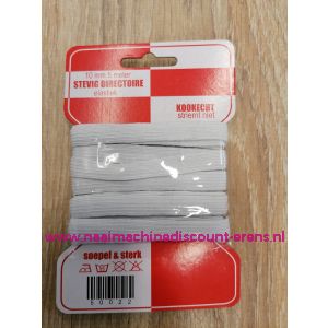 Directoire Elastiek 10 Mm 5 meter "WIT"
