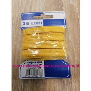 Standaard Elastiek 10 Mm 3 meter "GEEL"
