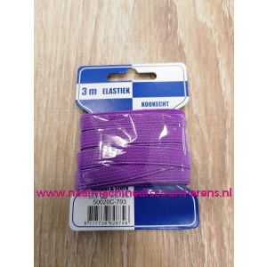 Standaard Elastiek 10 Mm 3 meter "PAARS"