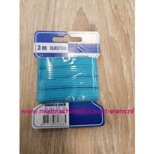 Standaard Elastiek 10 Mm 3 meter "AQUA"