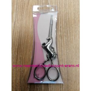MEDIAC borduurschaartje Paard Zilver - 13 Cm