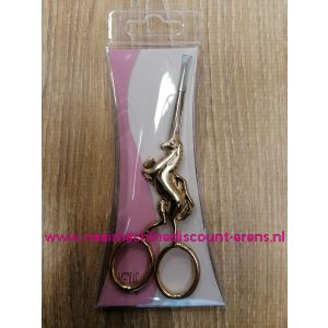 MEDIAC borduurschaartje Paard Goud - 13 Cm