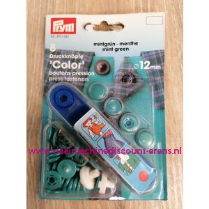 Naaivrijdrukknopen Color Ms Mint 13 Mm  8 Stuks Prym art.nr. 390432