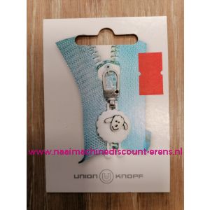 Ritsenschuiver "Schaap Wit" Union Knopf