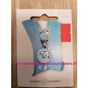 Ritsenschuiver "Schaap Blauw" Union Knopf