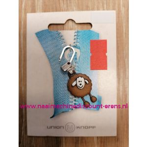 Ritsenschuiver "Schaap Bruin" Union Knopf