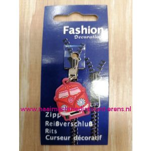 Ritsenschuiver "Hippie VW Bus" Rood Rubber