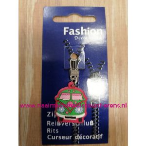 Ritsenschuiver "Hippie VW Bus" Groen Rubber