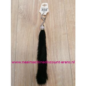 Sierketting LUXE Bont met strass stenen "Zwart" 250 Mm