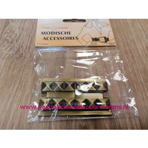 Metalen Gesp "Brons" punk 60 Mm Union Knopf art.nr. 500251