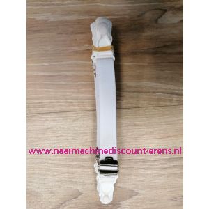 Jarretel houder wit B 2 Cm L 19 Cm verstelbaar per paar