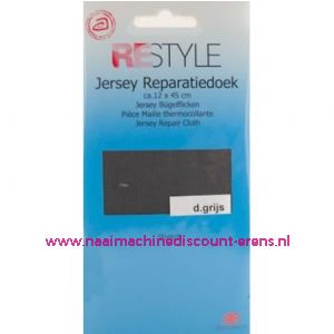 Jersey Reparatiedoek donker Grijs 002 - Restyle