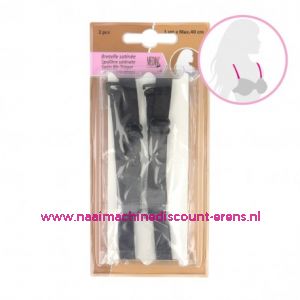 Schouderband satijn zwart 10 Mm - MEDIAC