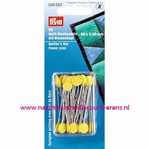 Quiltspelden met bloemkop 50 stuks 50 x 0,60 Mm Prym art.nr. 028520