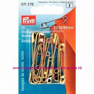 Veiligheidsspeld 'goudkleurig" 27/38/50/ Mm 12 stuks prym art.nr. 071278 