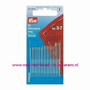 Naainaalden Lang Staal No,3-7 Zilver prym art.nr. 121294 