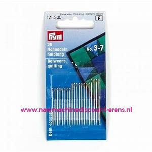 Quilt- / Halflang Naainaalden Staal No.3-7 Zi/Goud Kleurig  prym art.nr. 121305