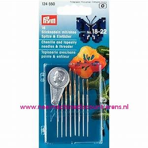 Assortiment borduurnaalden "Met & Zonder" punt + draadinsteker prym art.nr. 124550