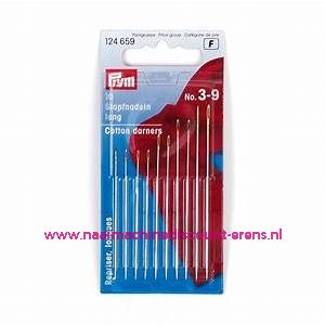 Stopnaalden Lang Staal No.3-9 Zilver prym art.nr. 124659