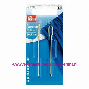 Rijgnaalden 2 stuks Assortie zilver Prym art.nr. 131320 