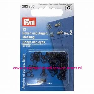 Haken & Ogen no.2 12 stuks Zwart prym art.nr. 263850 