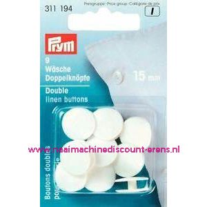 Slopenknopen 15 Mm 8 Stuks Prym art.nr. 311194
