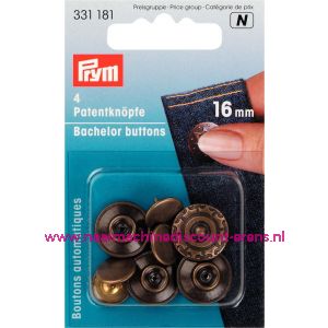 Jeansknopen brons 4 stuks 16 Mm inslaan Prym art.nr. 331181 