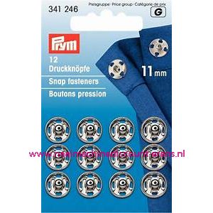 Drukkers Ms Zilverkl. 11 Mm prym art.nr. 341246