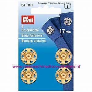 Drukkers Ms Goud 17 Mm prym art.nr. 341811 
