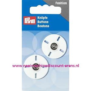 Drukknoop 25 Mm wit prym art.nr. 341932