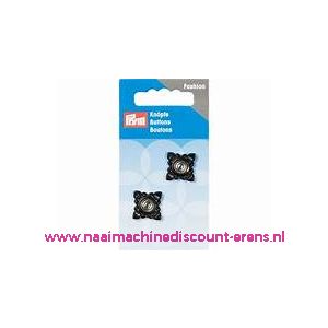 Drukknoop Vierkant Zwart 21 Mm prym art.nr. 341935