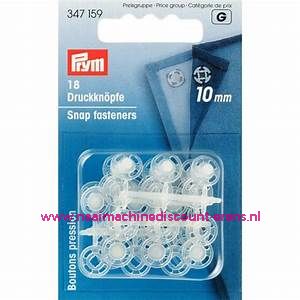 Drukkers Transparant 10 Mm prym art.nr. 347159 