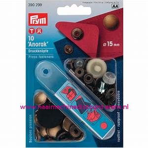 Naaivrijdrukknopen Anorak Ms Brons 15 Mm 10 Stuks Prym art.nr. 390299 