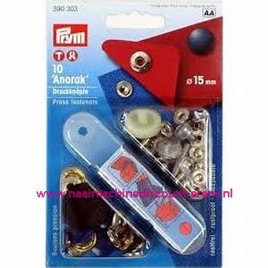 Naaivrijdrukknopen Anorak Ms Blauw 15 Mm 10 Stuks Prym art.nr. 390303