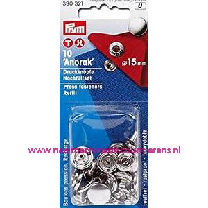Navullingen Ms Voor 390301 Zilverkleur 15 Mm 10 stuks Prym art.nr. 390321 