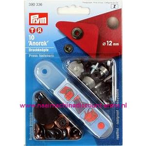 Naaivrijdrukknopen Anorak Ms Koper 12 Mm 10 Stuks Prym art.nr. 390336