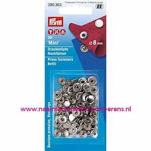 Navullingen Voor 390360 Zilverkleurig 8 Mm 20 Stuks Prym art.nr. 390363