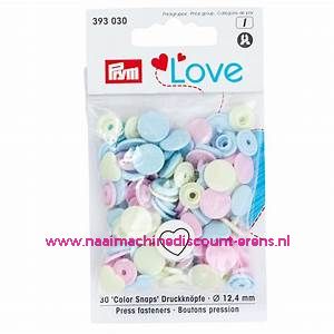Naaivrijdrukknopen "COLOR SNAPS" 12.4 Mm 30 stuks assorti prym art.nr. 393030