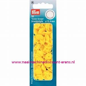 Naaivrijdrukknopen "COLOR SNAPS" 12.4 Mm 30 stuks prym art.nr. 393107
