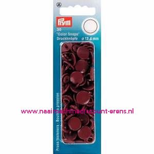 Naaivrijdrukknopen "COLOR SNAPS" 12.4 Mm 30 stuks prym art.nr. 393126