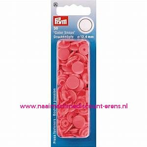 Naaivrijdrukknopen "COLOR SNAPS" 12.4 Mm 30 stuks prym art.nr. 393133