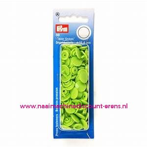 Naaivrijdrukknopen "COLOR SNAPS" 12.4 Mm 30 stuks prym art.nr. 393144