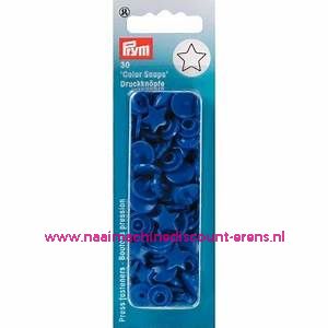 Naaivrijdrukknopen "COLOR SNAPS STER" 30 stuks prym art.nr. 393216