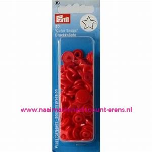 Naaivrijdrukknopen "COLOR SNAPS STER" 30 stuks prym art.nr. 393238