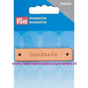 Label Leer "Handmade" ovaal prym art.nr. 403796